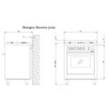 Lofra Rainbow PBP76MFTC - Cucina 70 cm con forno elettrico – Bianco perla (3)